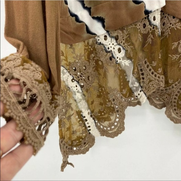 - XCVI tie dye Lace Trim Lagenlook Tunic S - Picture 3 of 8